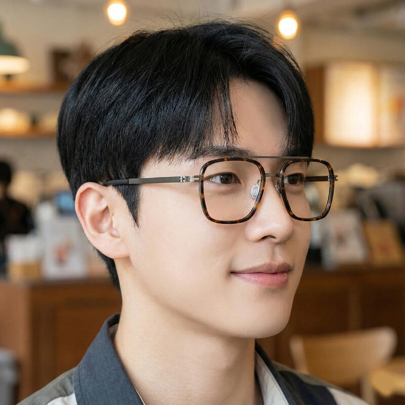 

LUXEYE Luxury Glasses Geek Chic Rimless Horn-Rimmed Glasses Frame 698008 Single product