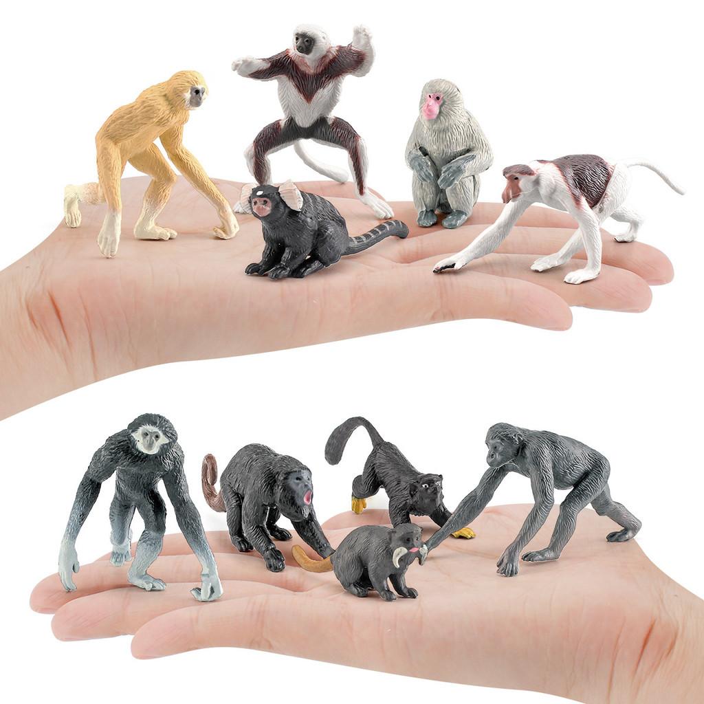 Primate Animal Chimpanzee Lemur Model Collection Pvc Static Figures For Classroom Teaching And Decor