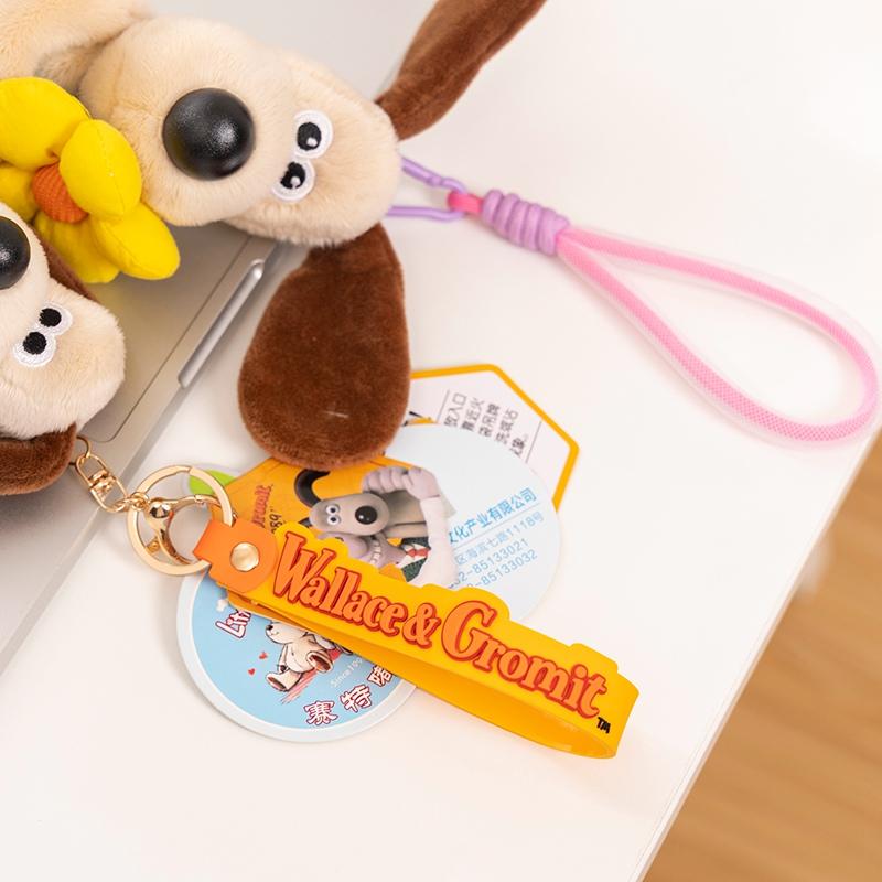 Wallace&Gromit Plush Toy Kawaii Gromit Wallace Toys Cartoon Dogs Bag Pendant Key Chain Anime Cute Puppy Stuffed Dolls