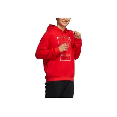 adidas Neo M Ssfv1 Kapüşonlu Sweatshirt Amerikan Vintage Günlük Spor Baskılı Kazak Kapüşonlu Sweatshirt Erkek kapüşonlular Kırmızı H52977