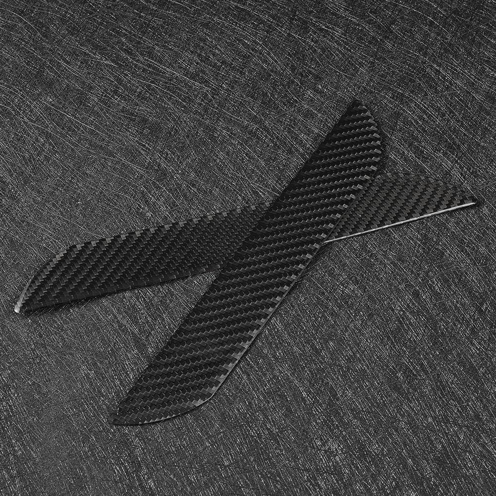 2Pcs Carbon Fiber Car Door Sill Scuff Plate Pedal Trim Accessory 3.65x25.3cm