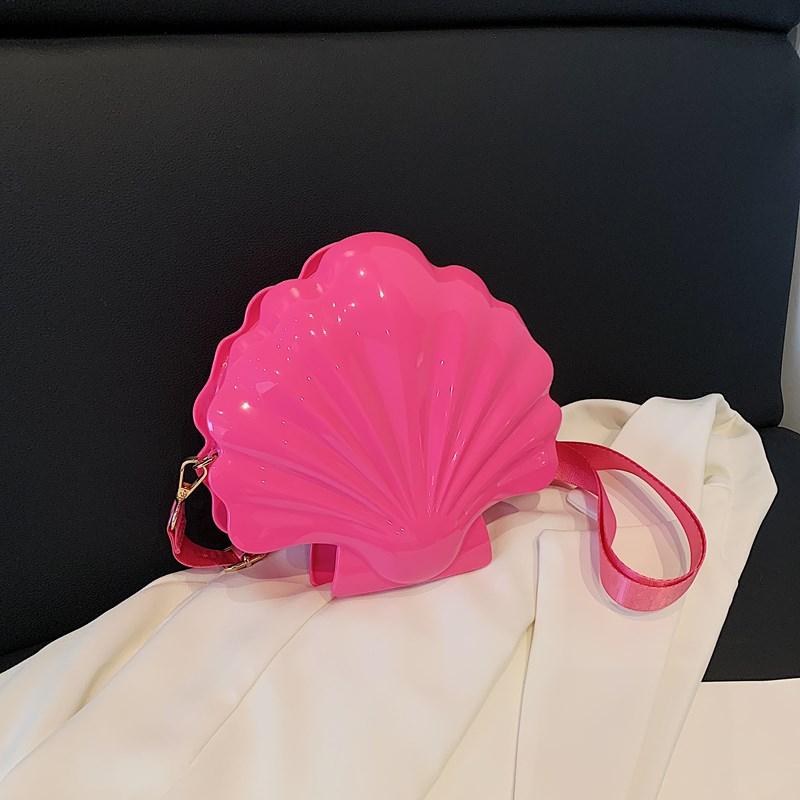 Summer Essential Colorful Solid PVC Shell Sweet Shoulder Bags for Women 2026 Hot Sale Exquisite Fresh Personality Crossbody Bags