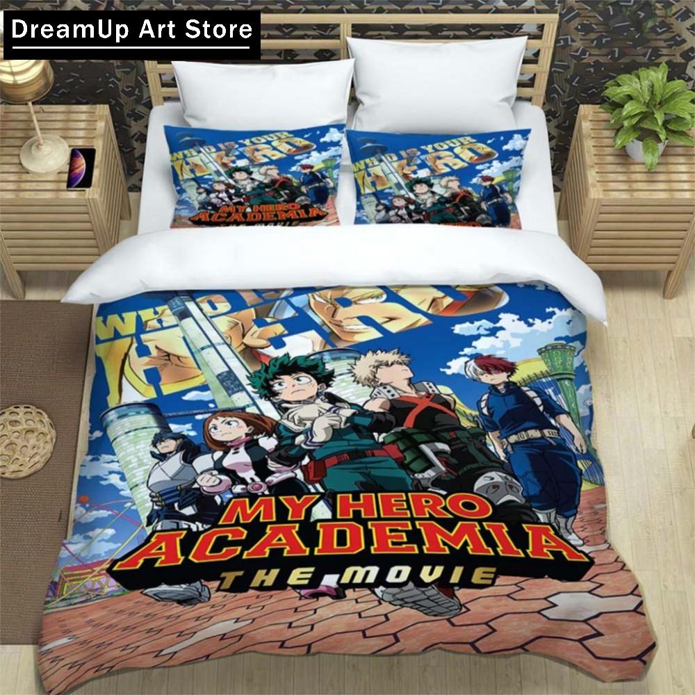 Anime My Hero Academia Cartoon Duvet Cover Bedding Set Bed Set Quilt Cover Twin Single Full Queen King Size Boys Adult