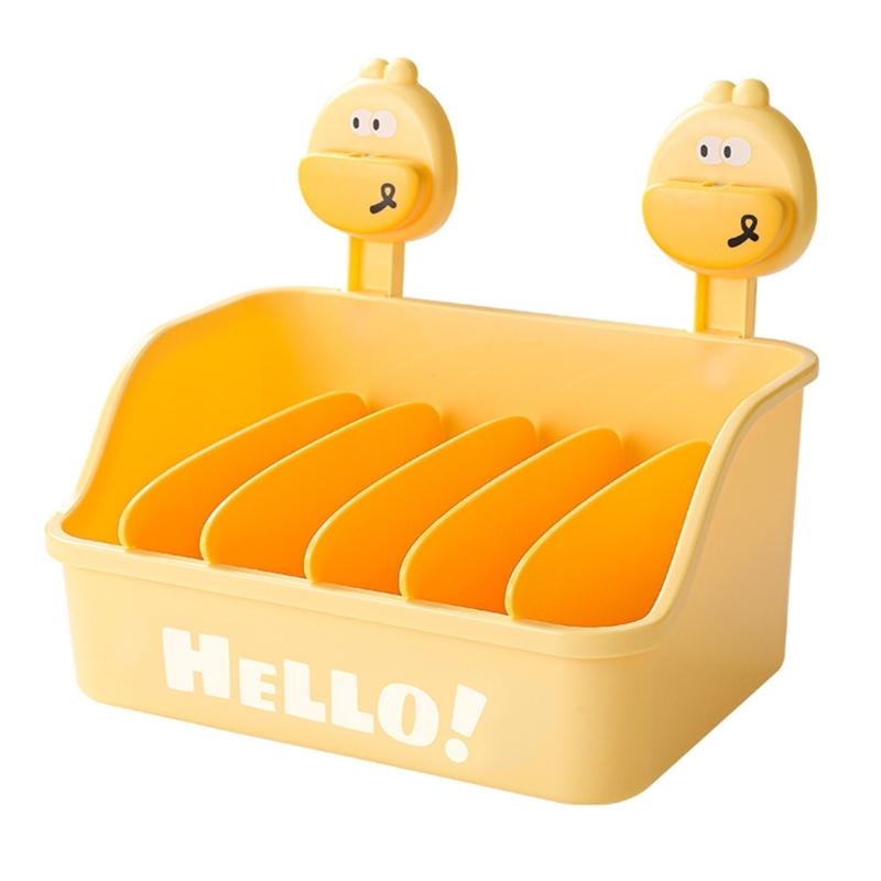 

Wall Mount Plastic Storage Rack for Seasoning Bottle Space Saving Spices Stand Suction Cup Mounted Bathroom Organizer жёлтый