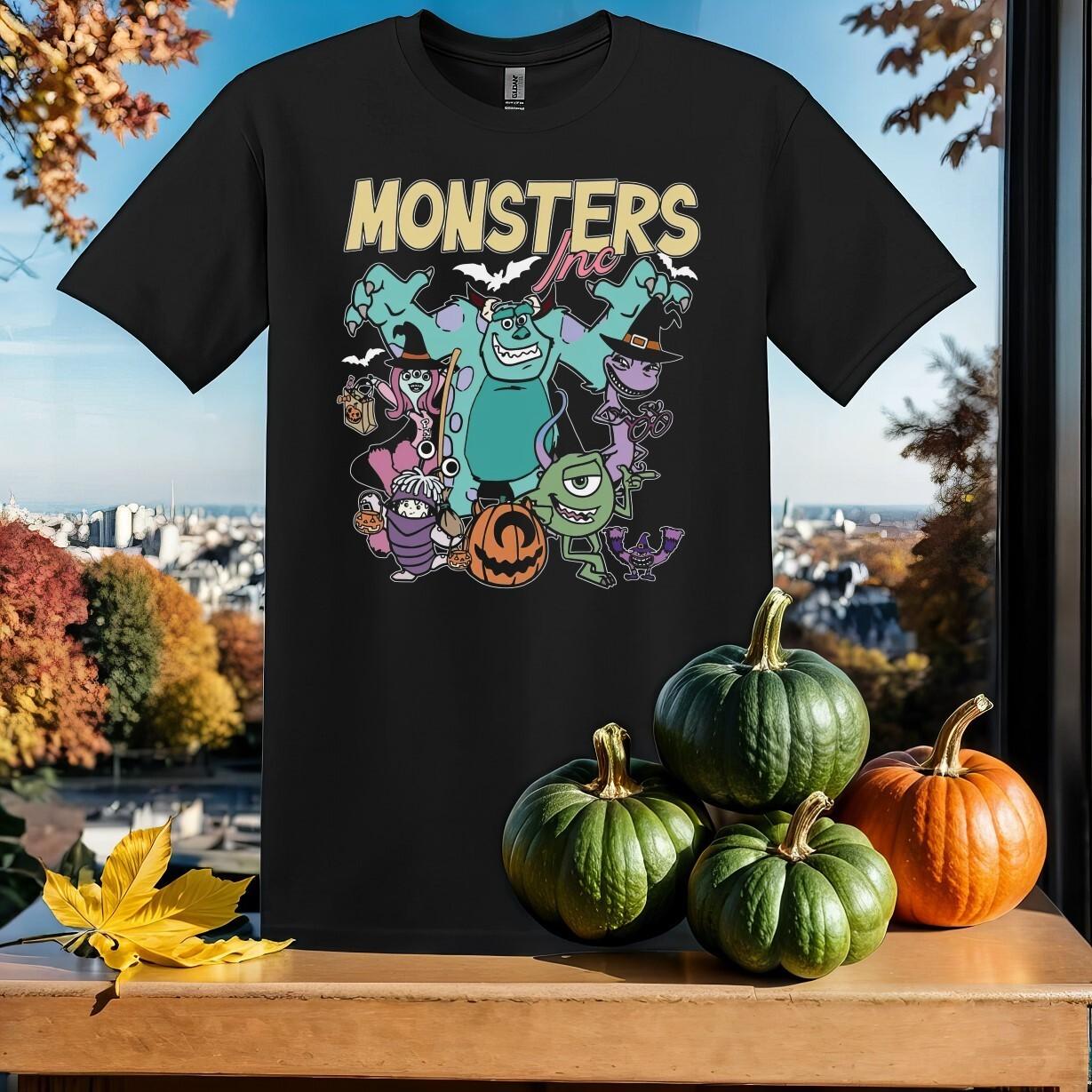 Monster Inc Character Halloween T-Shirt Mens Womens Tees Top T Shirt Mens Womens Tees Top Men Women Unisex Tshirt SY540 L