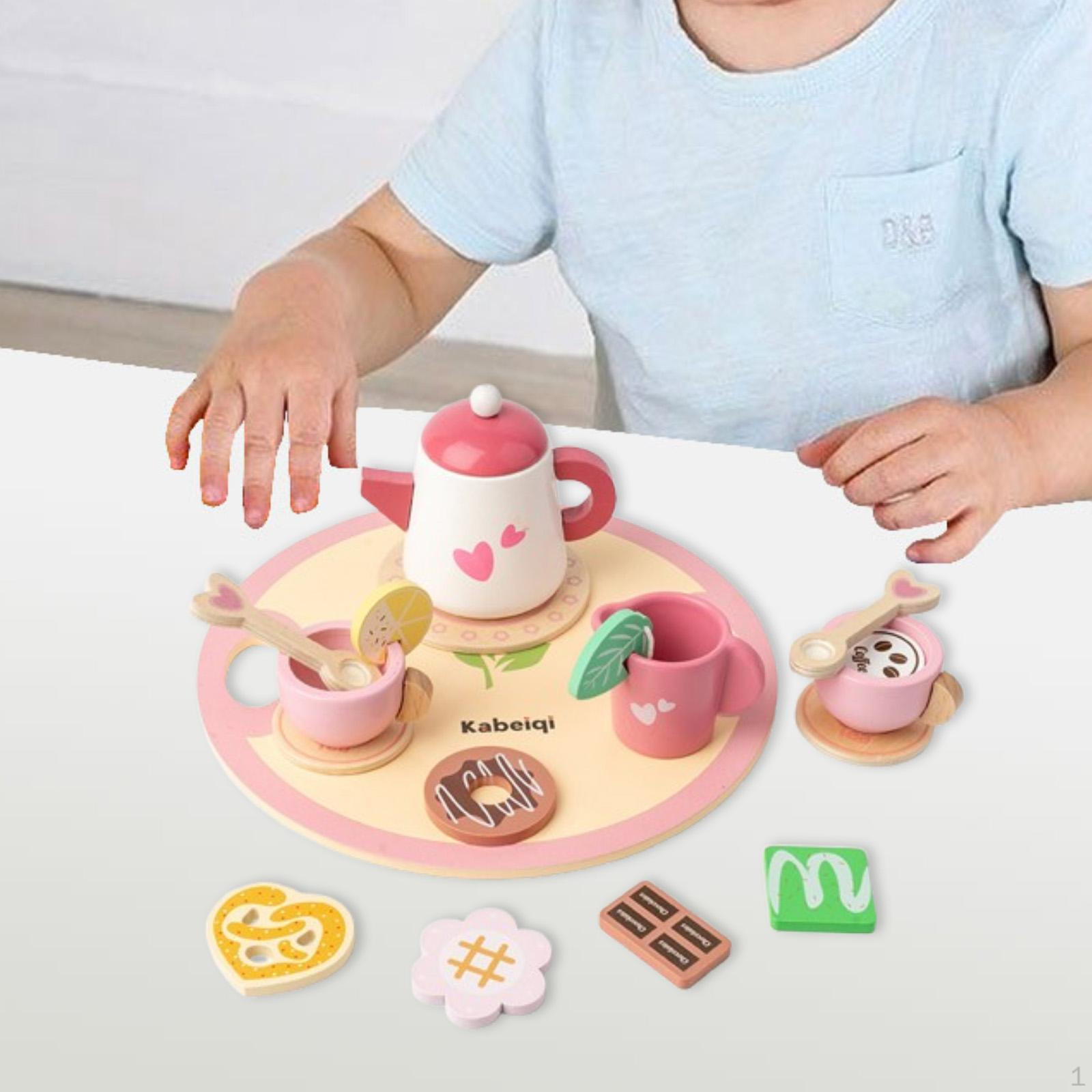 

Игрушечный чайный набор для девочек, набор для вечеринки для малышей, игровые кухонные принадлежности для детей, Heart