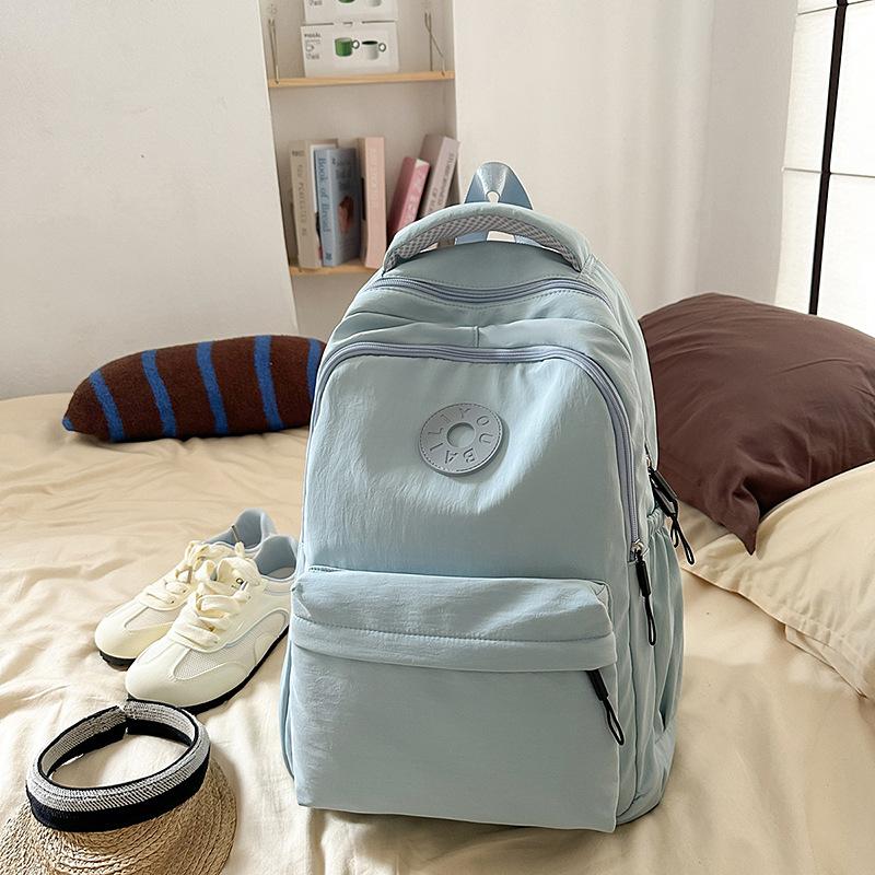 School bag new Harajuku fresh and sweet candy-colored backpack junior high school students lightweight large-capacity backpack