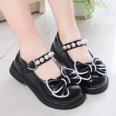 Mädchen Frühling und Herbst Neue Mode Koreanische Version der Kleinen Leder Schuhe Weichen Sohlen Große Kind Bogen Grundschule Prinzessin Kinder schuhe