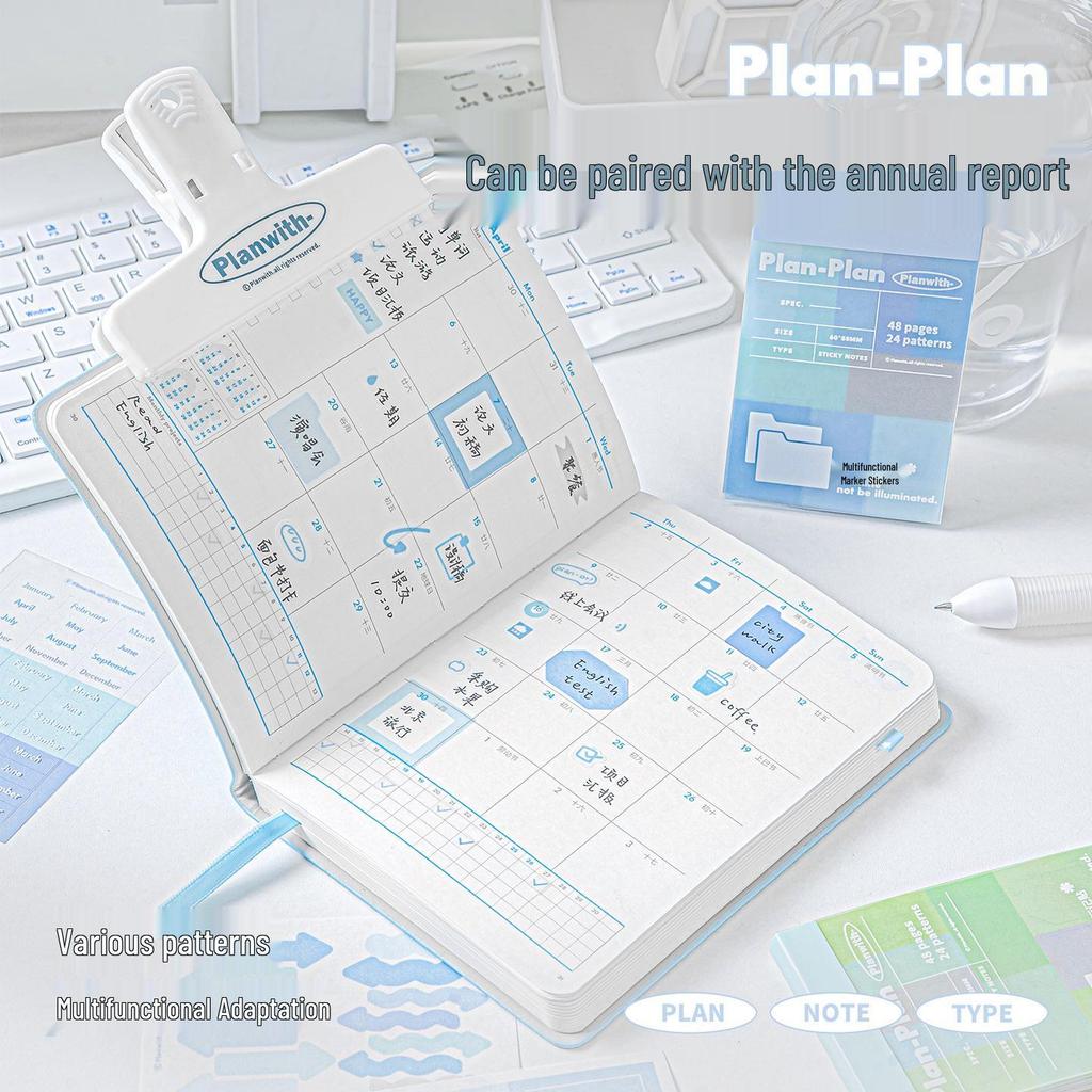 Planwith Logical Multi-functional Marker Stickers: Portable Writing & Classification Index for Planners & Notebooks