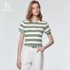 HAZZYS Women's PHIZ Series Wide Stripe Color Block Polo Shirt