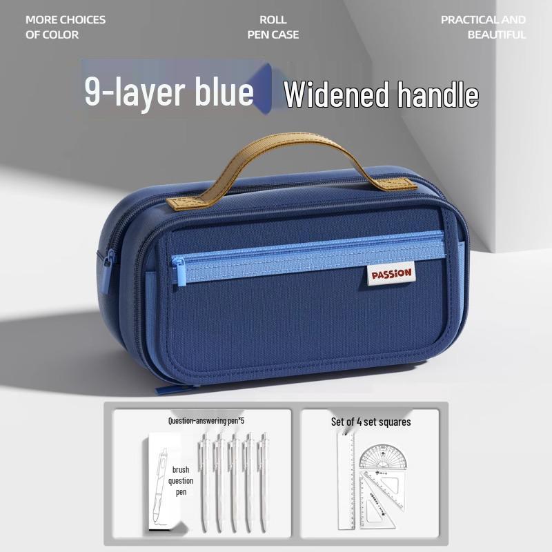Stylish High-Capacity Vintage Pencil Case for Students