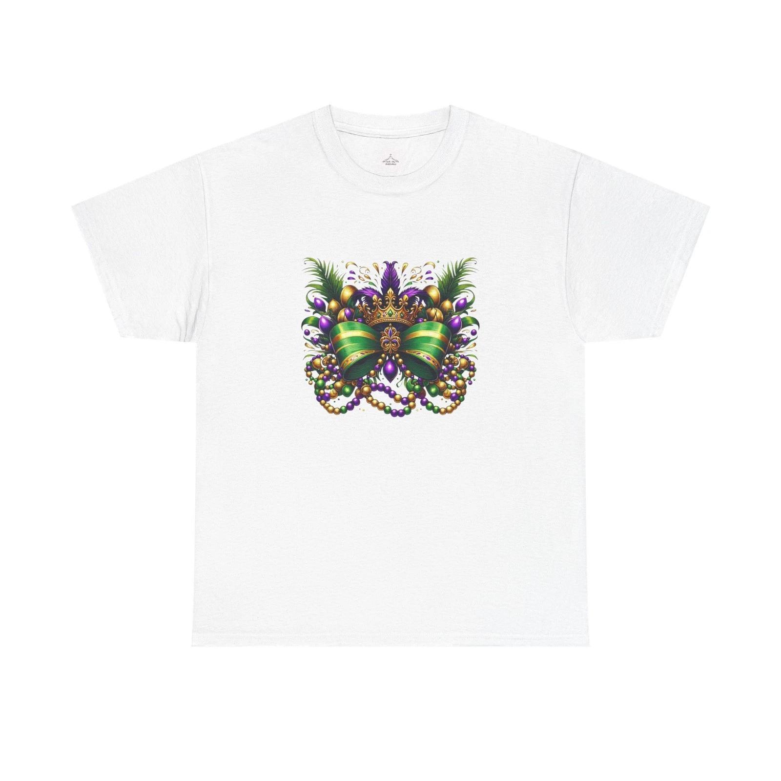 Festive Mardi Gras Tee, Carnival Shirt, Unisex Party Tee, Masquerade Top, S