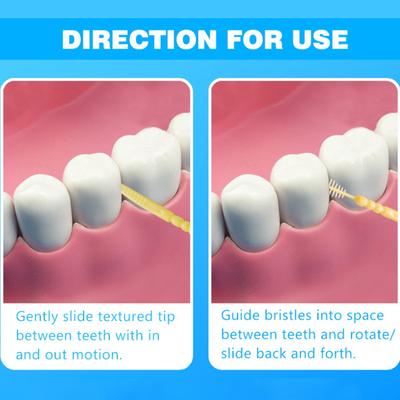 200 piezas/caja de hilo dental de doble cabezal, cepillo interdental, palillo de dientes, palillo de dientes, palillo de dientes para el cuidado bucal dental