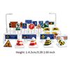 28Pcs 1:64 Scale Street Road Signs Playset S Scale Train Railway Sand Table Layout Decoration Diorama Scenery Model Decoration