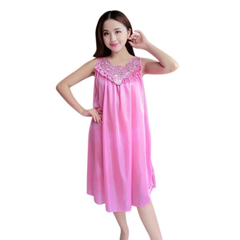 

Женские пижамы, летняя ночная рубашка, жилет, сорочка, толстое нижнее белье мм, кружево, ледяной шелк, длинная домашняя одежда One size