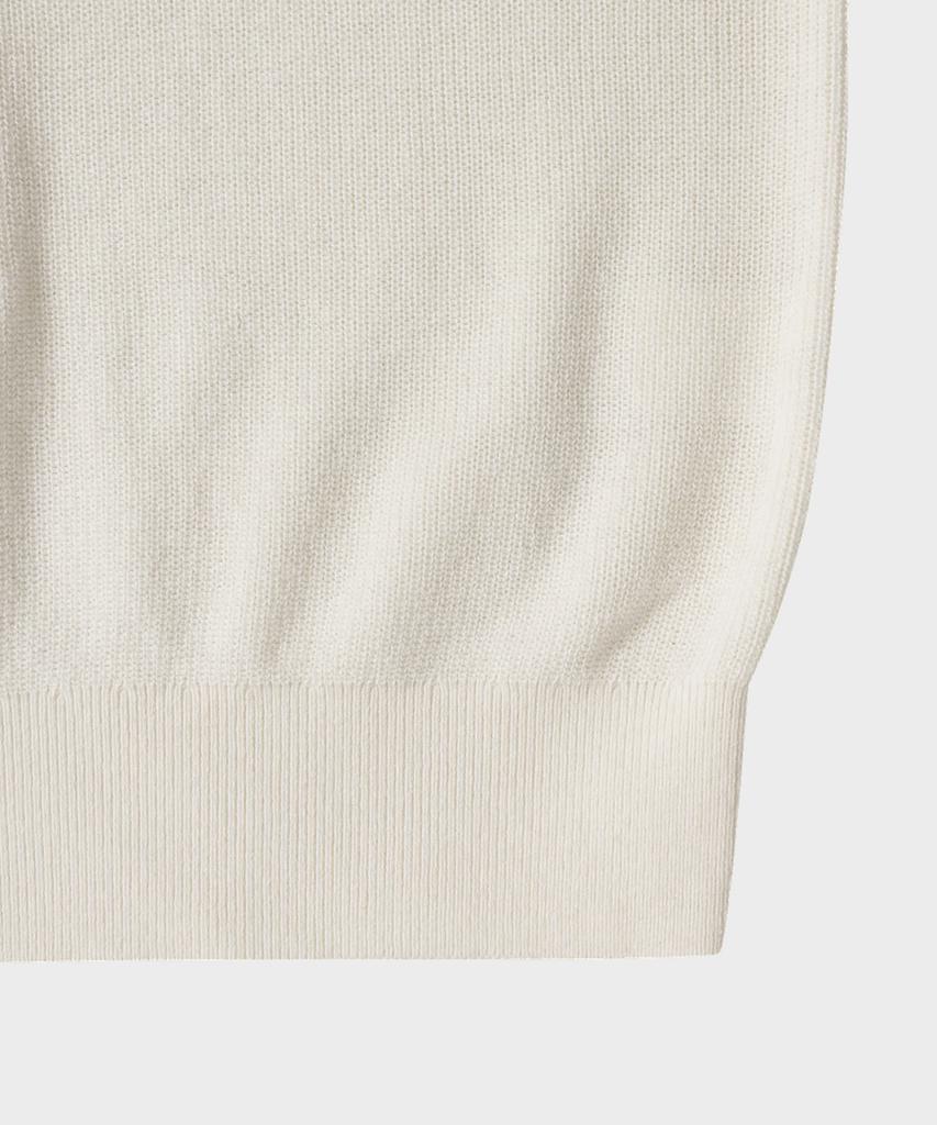 TAILDERN Leon Round Cotton Wool Sweater Ivory