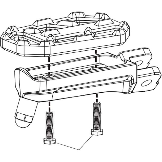 Motorcycle Foot Pegs Footpegs Footrests Foot Pedals Rests Wide Footrest CNC Aluminum Alloy Pedals Fit FordL650 DL1000 VSTROM (black)