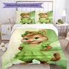 3-teiliges Alvin und die Chipmunks Bettwäsche-Set Bettbezug Verschluss Enthält 1 Bettbezug & 2 Kissenbezüge, Weich und Bequem für Alle Jahreszeiten.