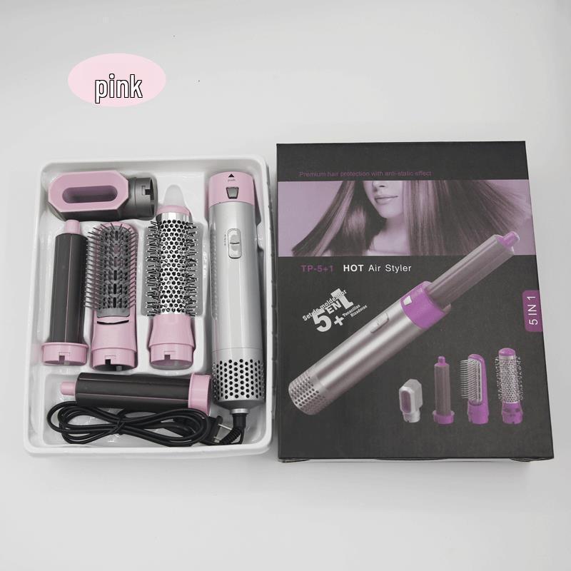 Five-in-One Multifunctional Hair Styler: Curling Iron, Straightener, and Blow Dryer Brush