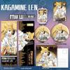 Hatsune Miku & Kagamine Rin Badge Keychain Set: Fan-made Anime Merchandise with Laser Ticket, Postcard, and Bookmark Gifts