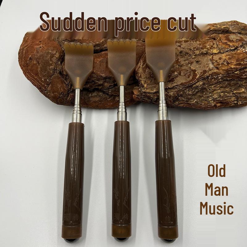 Telescopic Natural Ox Horn Back Scratcher – Whole Body Reliefe, Elderly's Joy