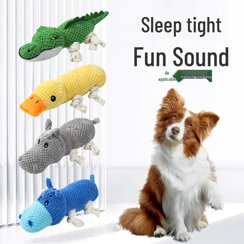 Bite-Resistant Sounding Plush Dog Toy for Small Breeds - Teething & Boredom Relief