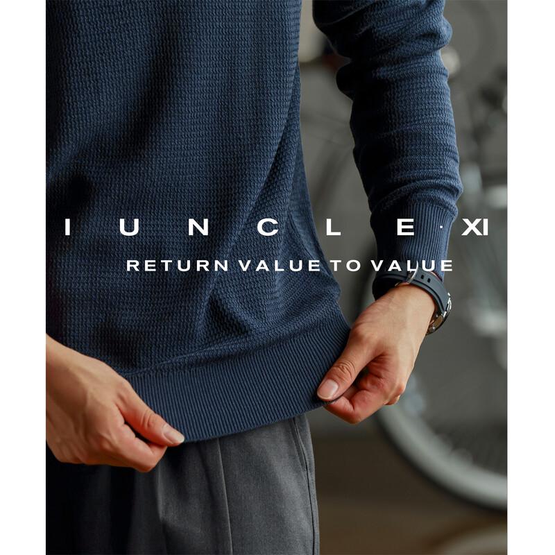 Men's Lyocell-Linen Blend Long-Sleeve Knit Polo Shirt