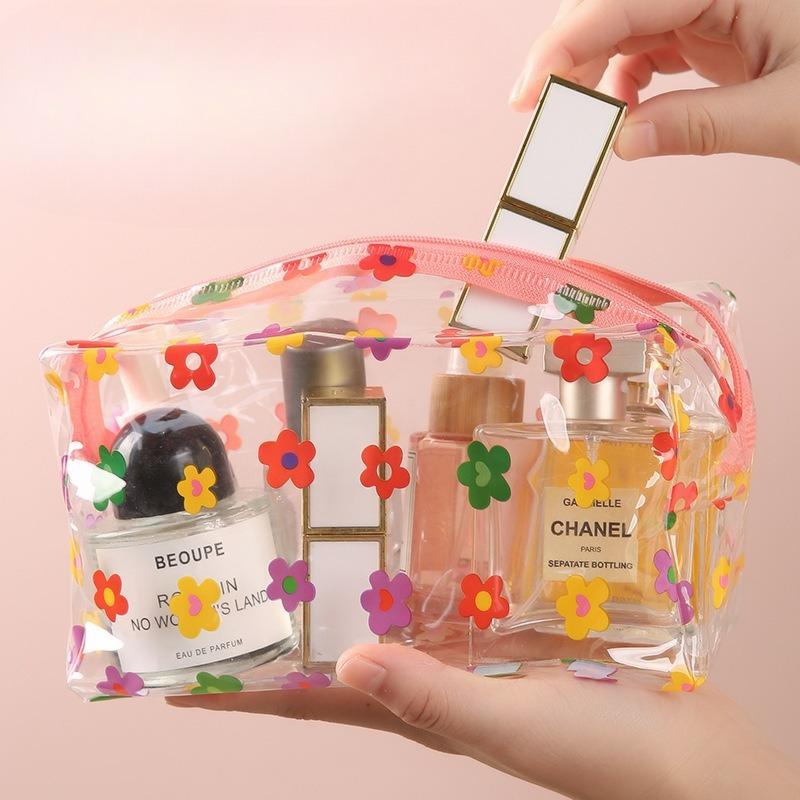 Thickened Storage Bag, Large Capacity, Portable Small Flower Storage Bag, Portable Travel Makeup and Toiletries Bag, Waterproof