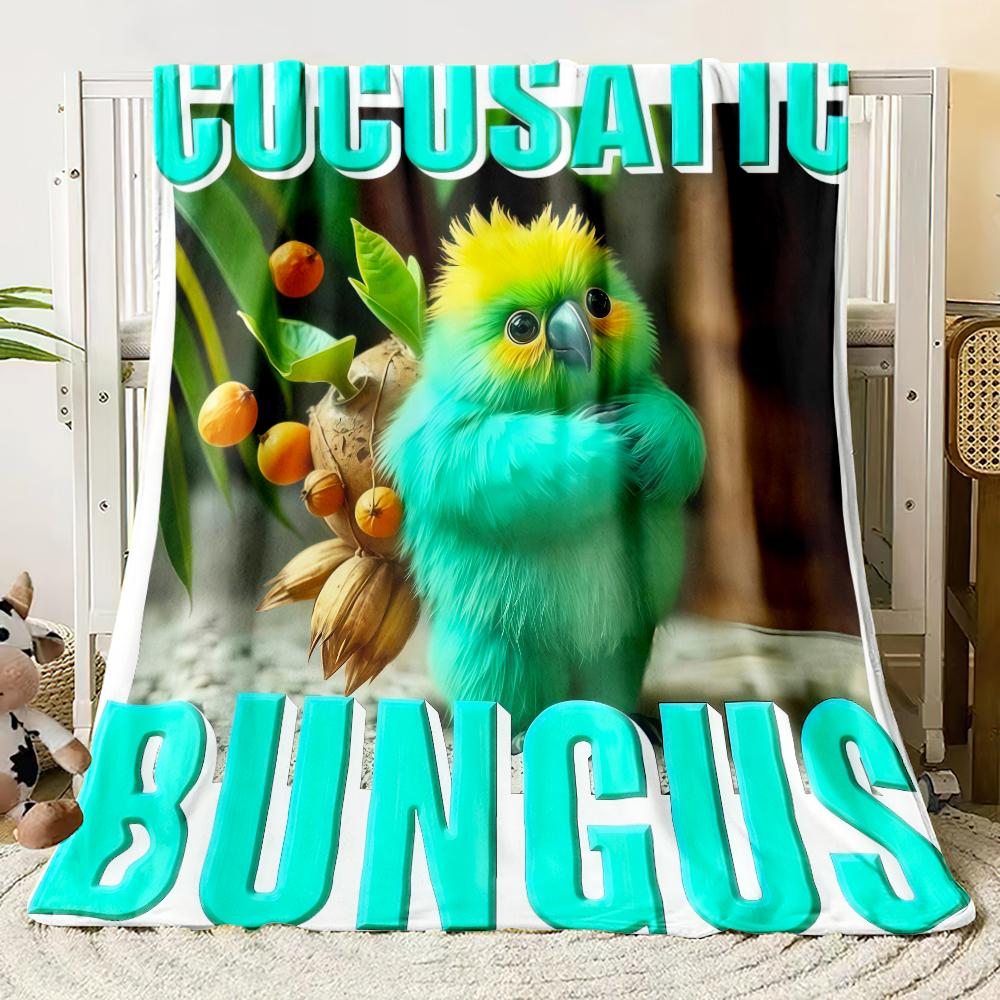 Italian Brainrot AI Generated Animals Plush Thin Blanket Kids Adult Flannel Throw Blanket for Outdoor Super Soft Bedspread Gift