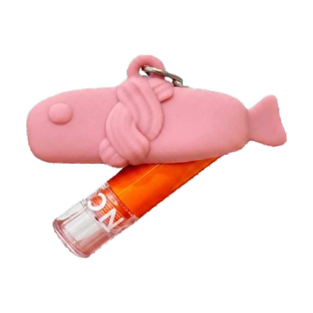 Silicone Pollack Lip Balm Holder Pink