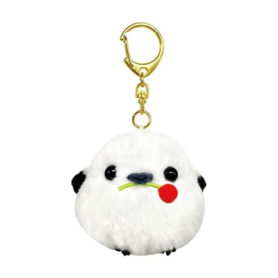 Amuse AMUFUN Plush Toy Fukufuku Shima Long-tailed Mascot Keychain Shima-chan Red Fruit White XS