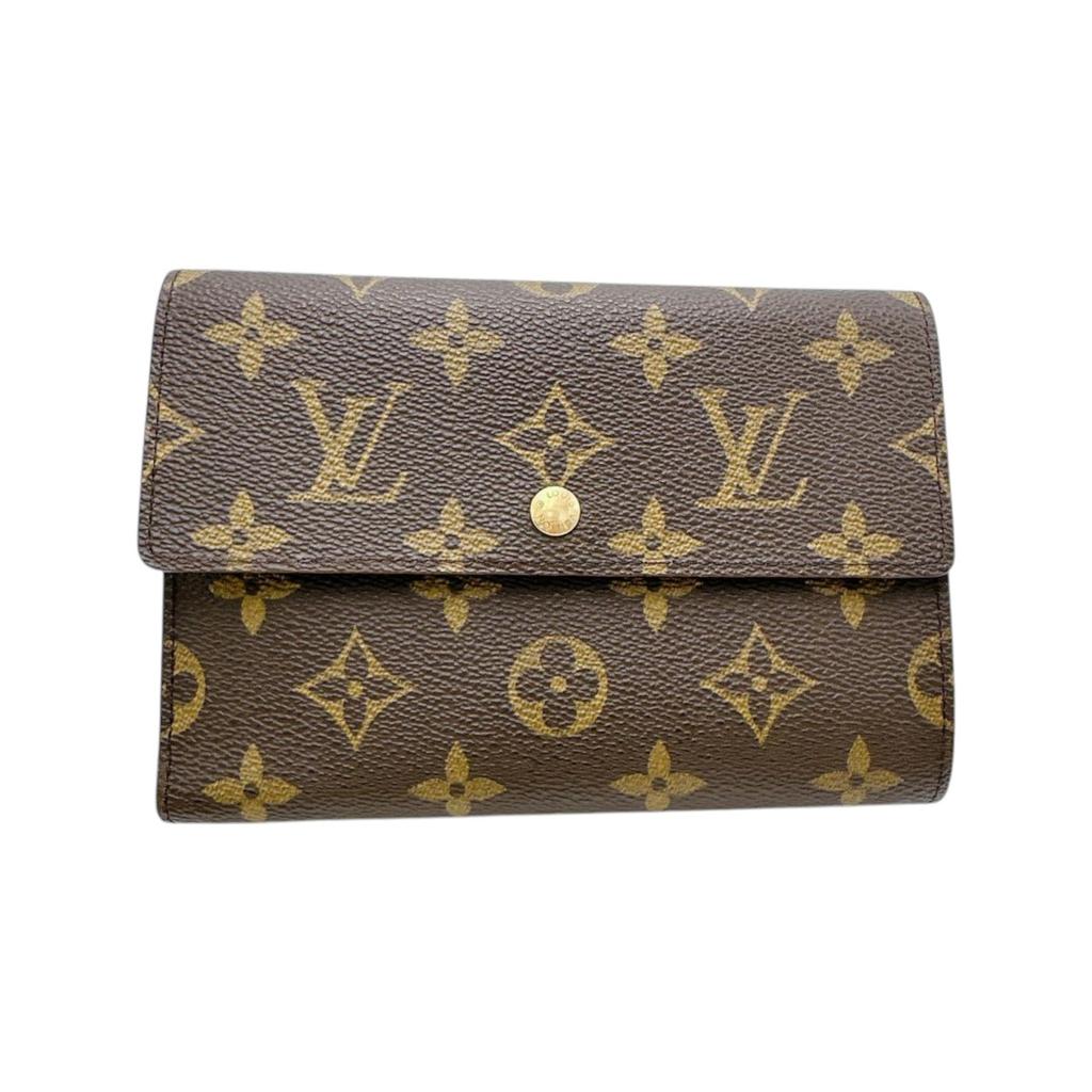 LOUIS VUITTON Monogram Porto Tresor Etuis Tri-fold wallet Monogram canvas M61202 Used