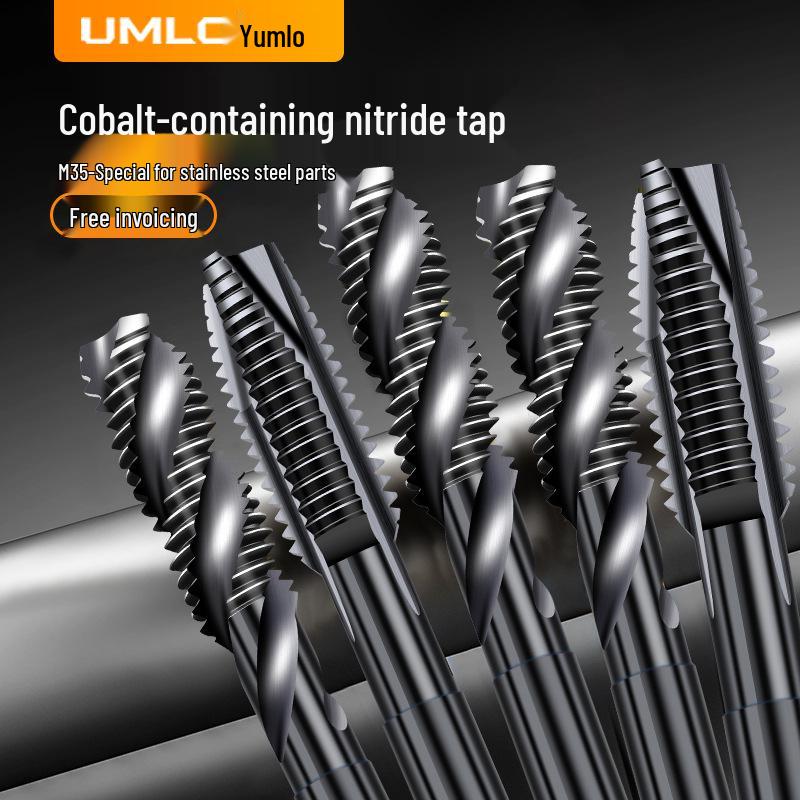 Cobalt Nitride Spiral Tap for Stainless Steel (Drill Bit: M4, M5, M6, M8, M10)