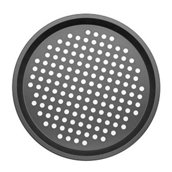 Pizza Pan Non-stick Coating Heat Resistant Circular Punching 12 Inch Oven Safe Pizza Pan Mold Toasting Pan Kitchen Supplies