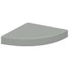 Corner Floating Shelves Set of 4 Gray 25 X 25 X 3.8 Cm MDF