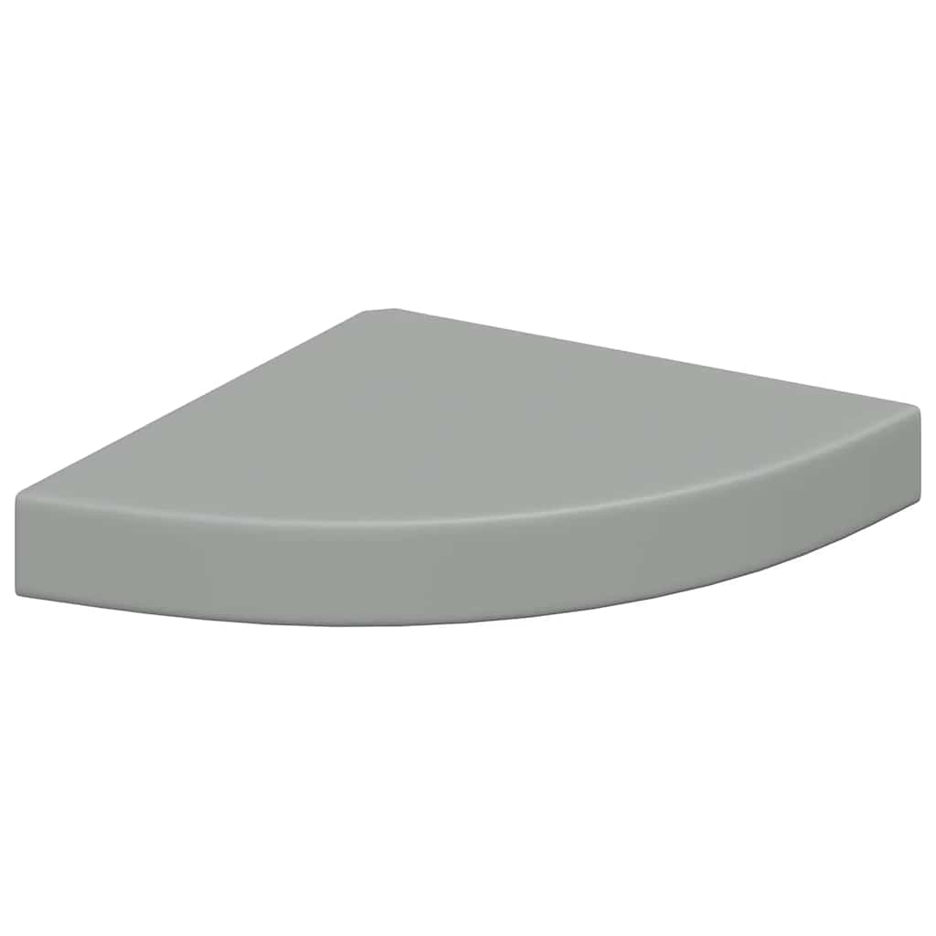 Corner Floating Shelves Set of 4 Gray 25 X 25 X 3.8 Cm MDF