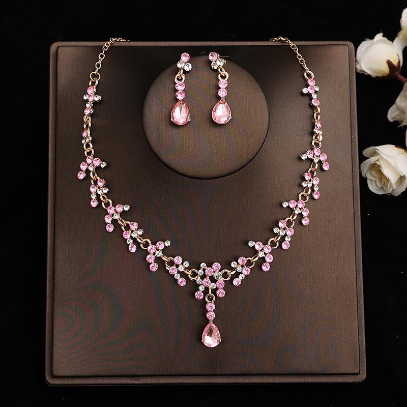 Korean Style Bridal Jewelry Set - Crown, Headband, Earrings, Necklace, & Hair Accessories for Wedding Dresses.