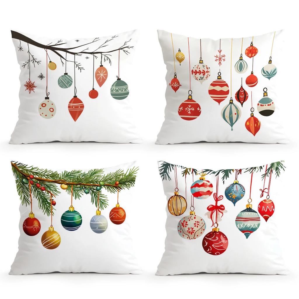 Christmas ball decoration Cushions Pillowcase Cushion Cover Throw Pillow Sofa Decoration Pillowcover Home Car Decor