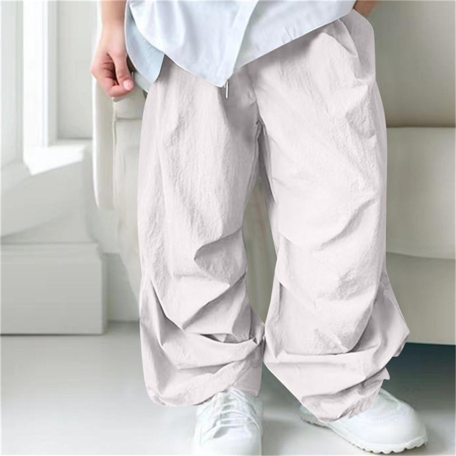 

Летние детские свободные брюки Dopamine, тонкие, средние и большие детские спортивные однотонные повседневные длинные брюки 140