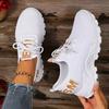 New Women's Sneakers - Slip-On Lace-Up Lightweight Running Shoes / Breathable Cushioned PU Sole, Suitable for Outdoor Vacation and Daily Sports