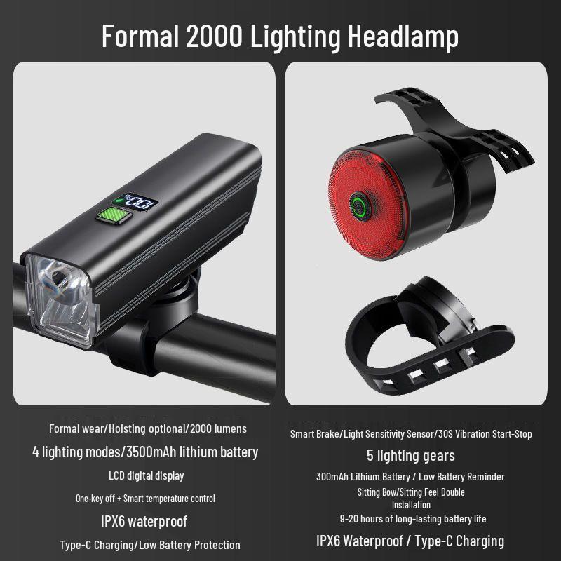 Rechargeable Bicycle Headlight for Night Riding - Strong, Durable, and Ideal for Road and Mountain Bikes