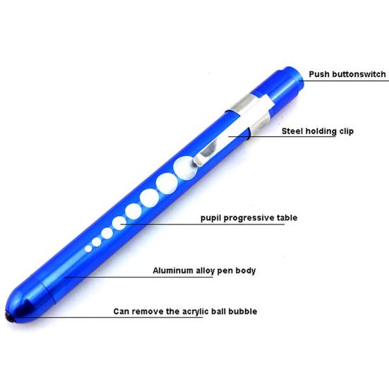 Pen Light Compact Design Easy To Carry Aluminium Alloy LED Pen Light for Nurses