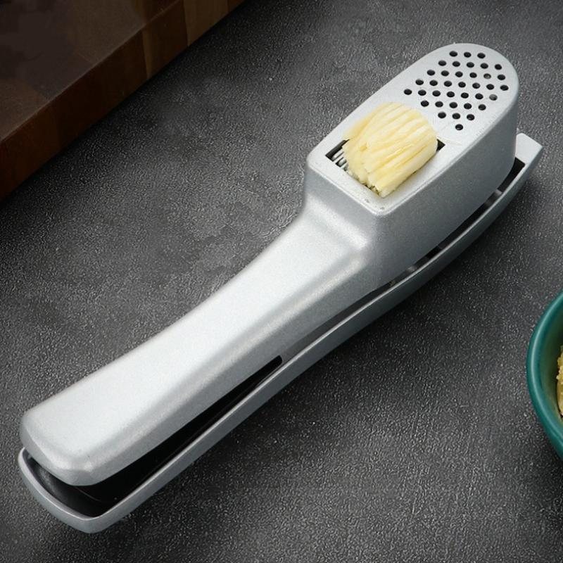 2 In 1 Multifunctional Garlic Press Garlic Slicer Zinc Alloy Manual Kitchen Gadget and Accessories Gadgets for Home