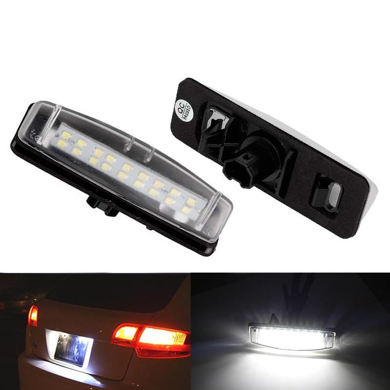 2Pcs For Mitsubishi Colt Plus Grandis 2003- Car LED License Plate Light Assembly 6000K Whit Canbus No Error Lamp Accessories