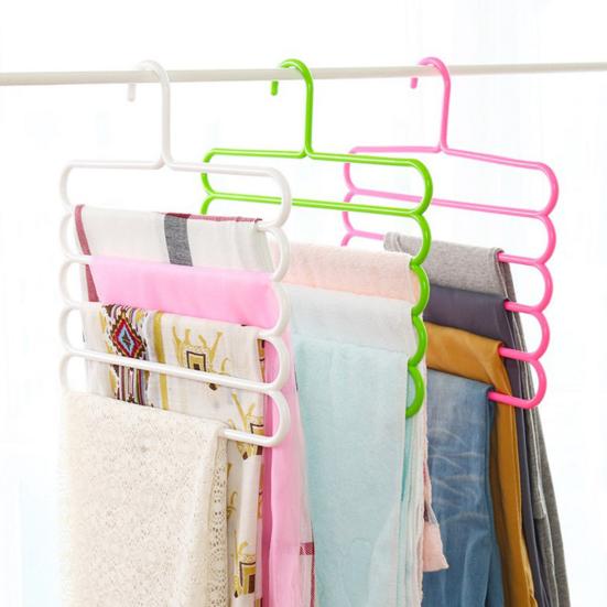 Hanger Non-Slip Space-saving 5 Layered Closet Hook for House Wives
