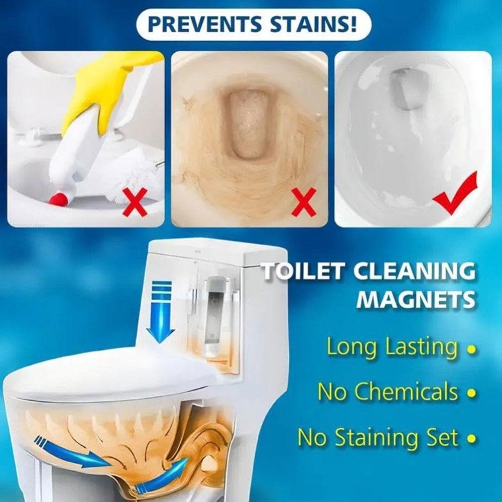 4Pcs/Set Mini Toilet Magnets Anti-mildew Non-chemical Toilet Cleaning Magnets Portable Long-lasting Toilet Bowl Cleaner