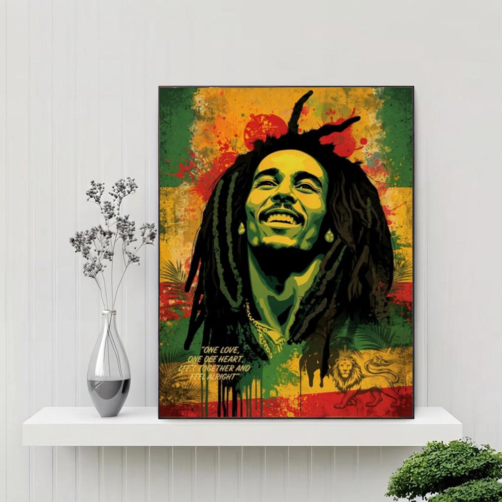 Bob Marley One Love Reggae Music Vibes 5D Diamond Painting Round Diamond Rhinestones Mosaic Diamond Embroidery Wall Paintings Rhinestones Gift Framele