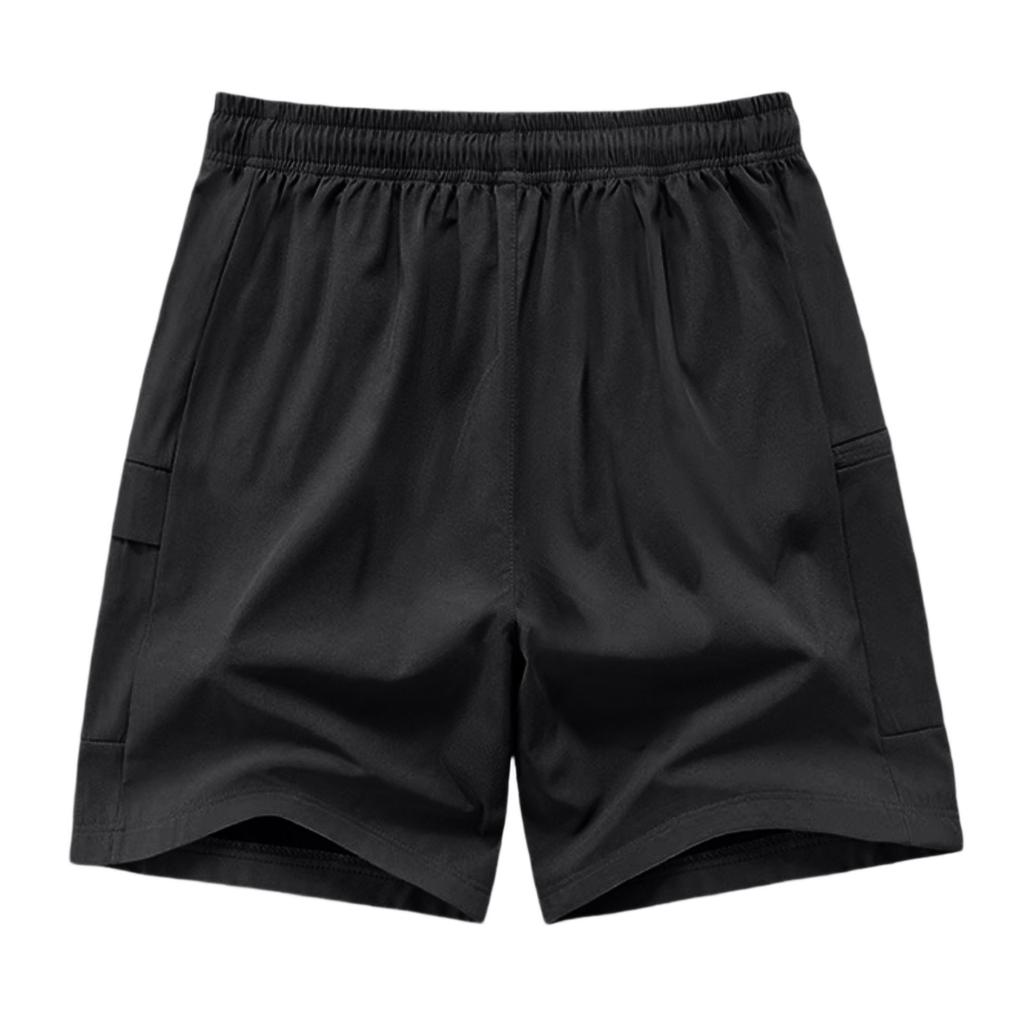 Men's Lightweight Breathable Cargo Shorts Elastic Waistband Quick Dry Sports Running Fitness Outdoor Casual Shorts with Multiple Pockets