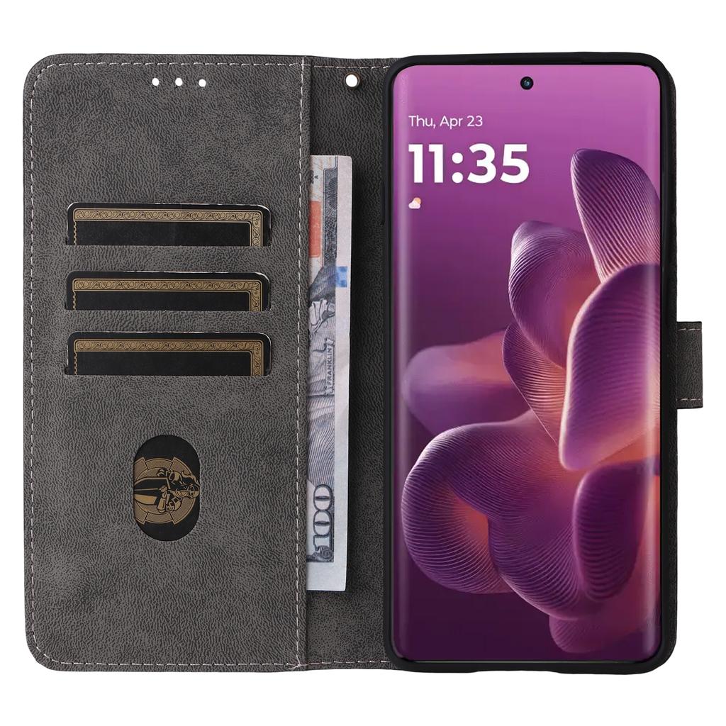 For Motorola Edge 60 Pro 5G Case Wallet RFID Blocking PU Leather Phone Cover Stand with Strap