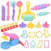 Creative 3D Plasticine Mold Modeling Clay Accessories DIY Play Dough Noodle Tool Kit Plastic Set Knife Mold Kids Educational Toy